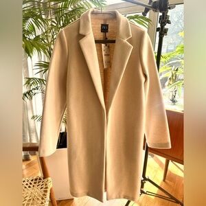 Zara Cream Trench Coat with Wide Lapels